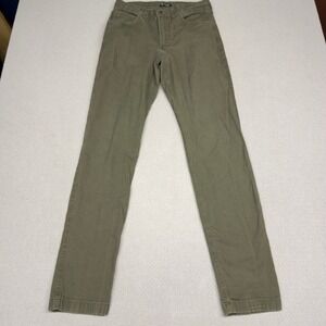 Origin USA Pants Mens 32x34 Olive Green Canvas Slim Straight Five Pocket Chino